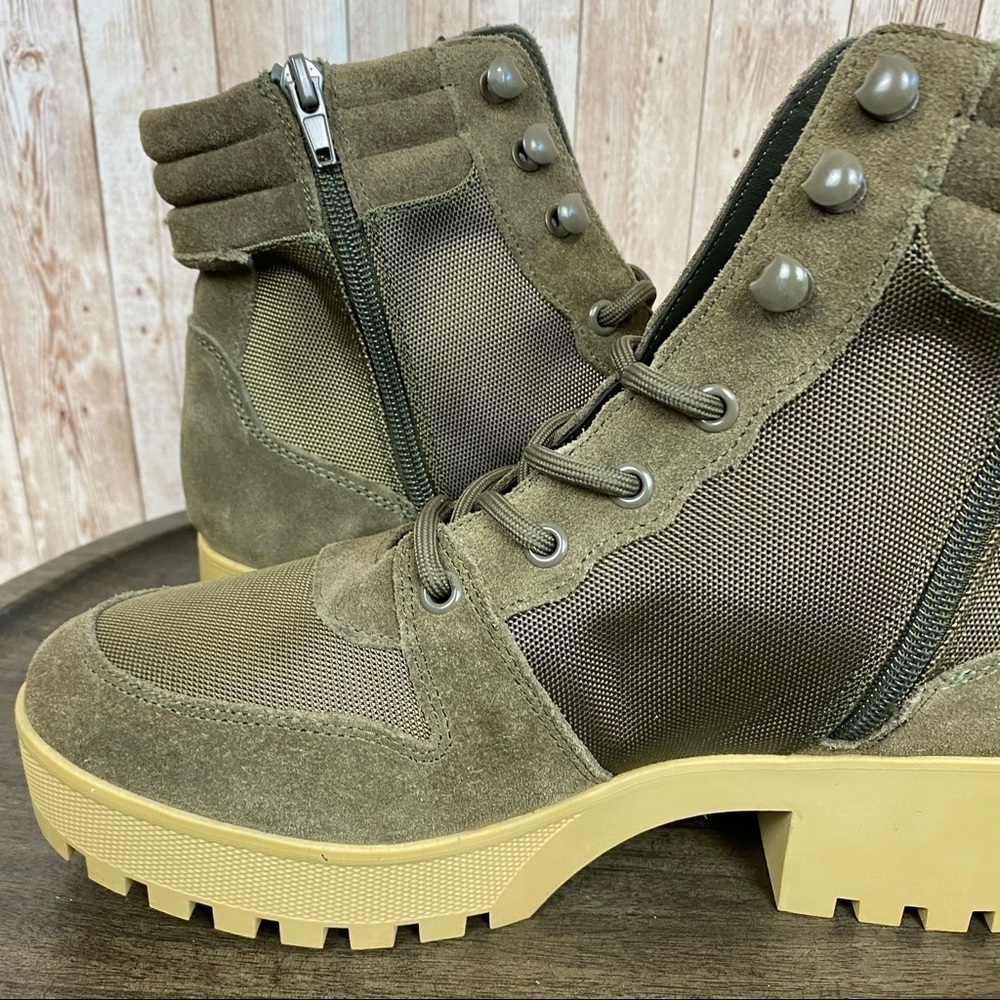 Steve Madden Greater Hiker Olive Platform‎ Combat Boot Size 9.5 Women - Picture 10 of 11